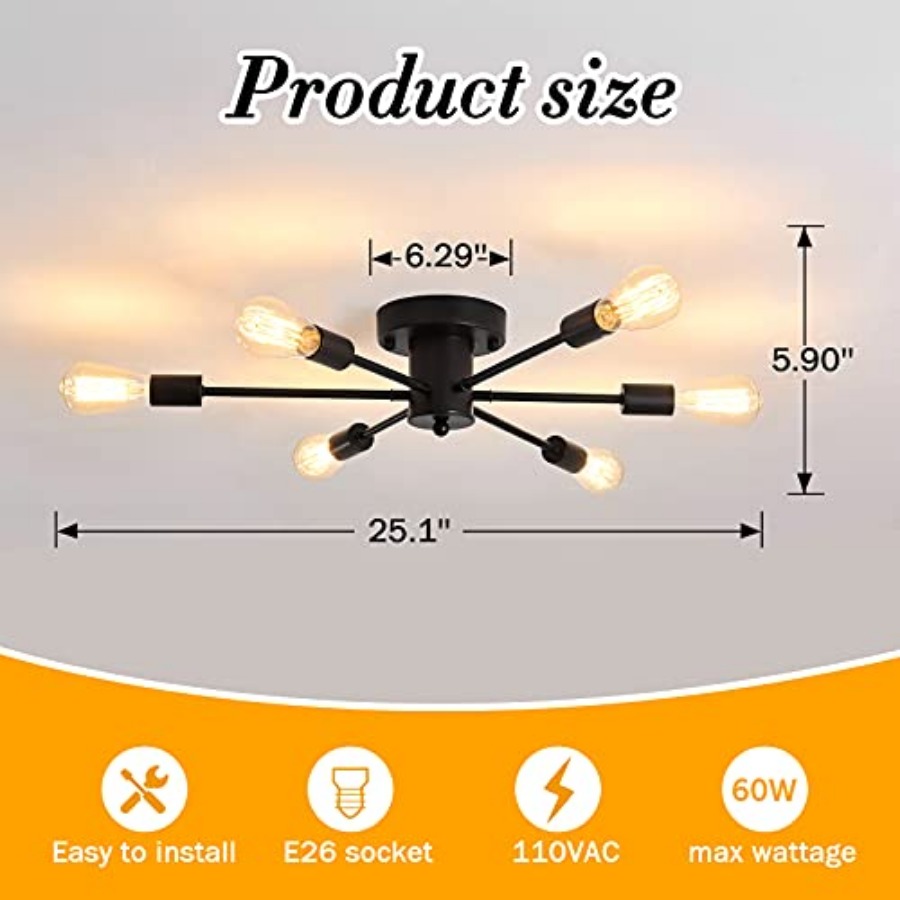 Lampa sufitowa Sputnik z 6 żar – Farming & Agriculture Word Stacks recenzja i cena